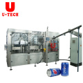 U Tech completely automatic beverage cold tea carbonated soft soda CO2 juice drink beer can filling and seaming machine